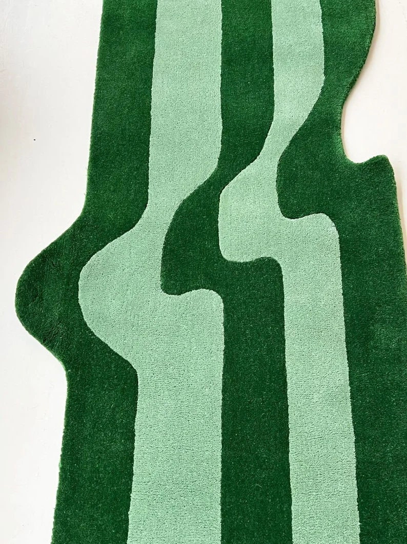 Hand Tufted Bedside Runner Rug Hand Tufted Carpet 100 Woolen Etsy