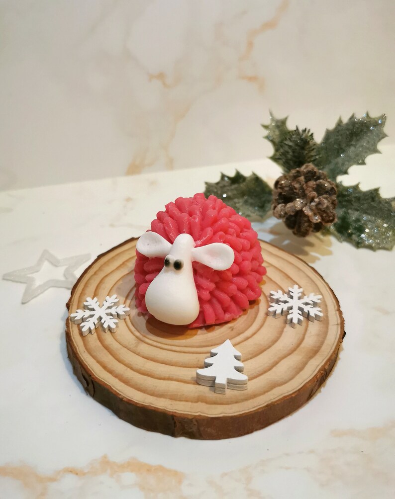 Handmade Christmas Soap Sheep, Easter, Birthday, Mother day Gift,Shea Butter Soap, SLS Free image 6