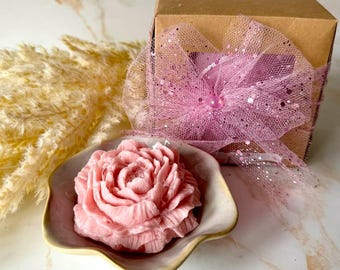 Handmade Rose Soap: Decorative Floral Soap Gift