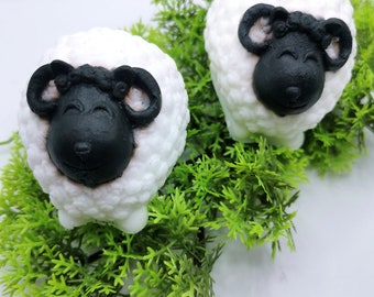 Handgjord tvål får, födelsedagspresent, sheasmörtvål