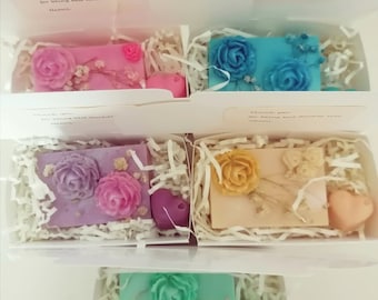 handmade soap bar/ birthday gift/ soap presents/ rose soap/ shea butter soap /sls free