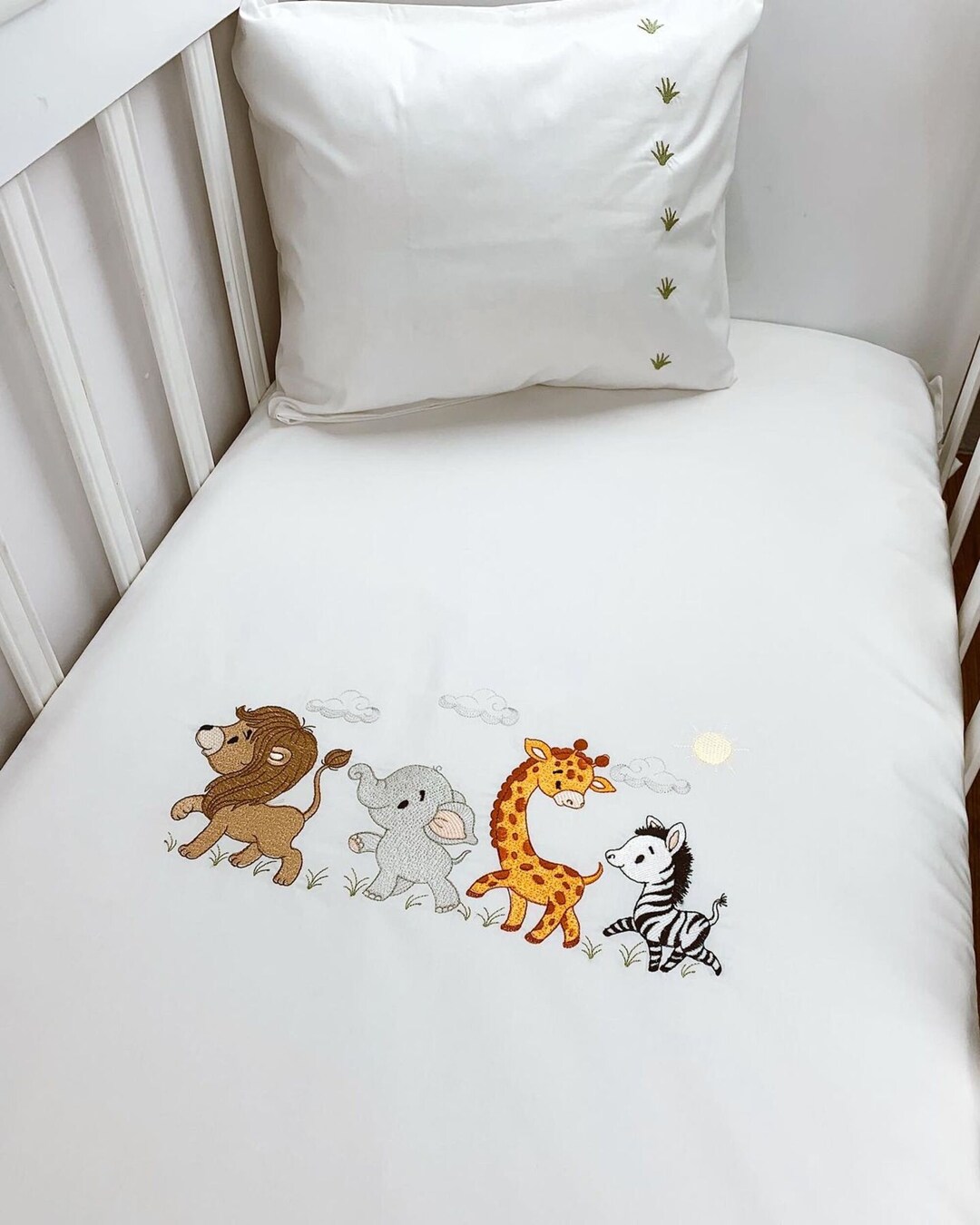 Baby Crib Bedding Set Baby Safari Baby Bedding Set Etsy