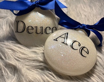 Handmade Customizable Glitter Ornaments