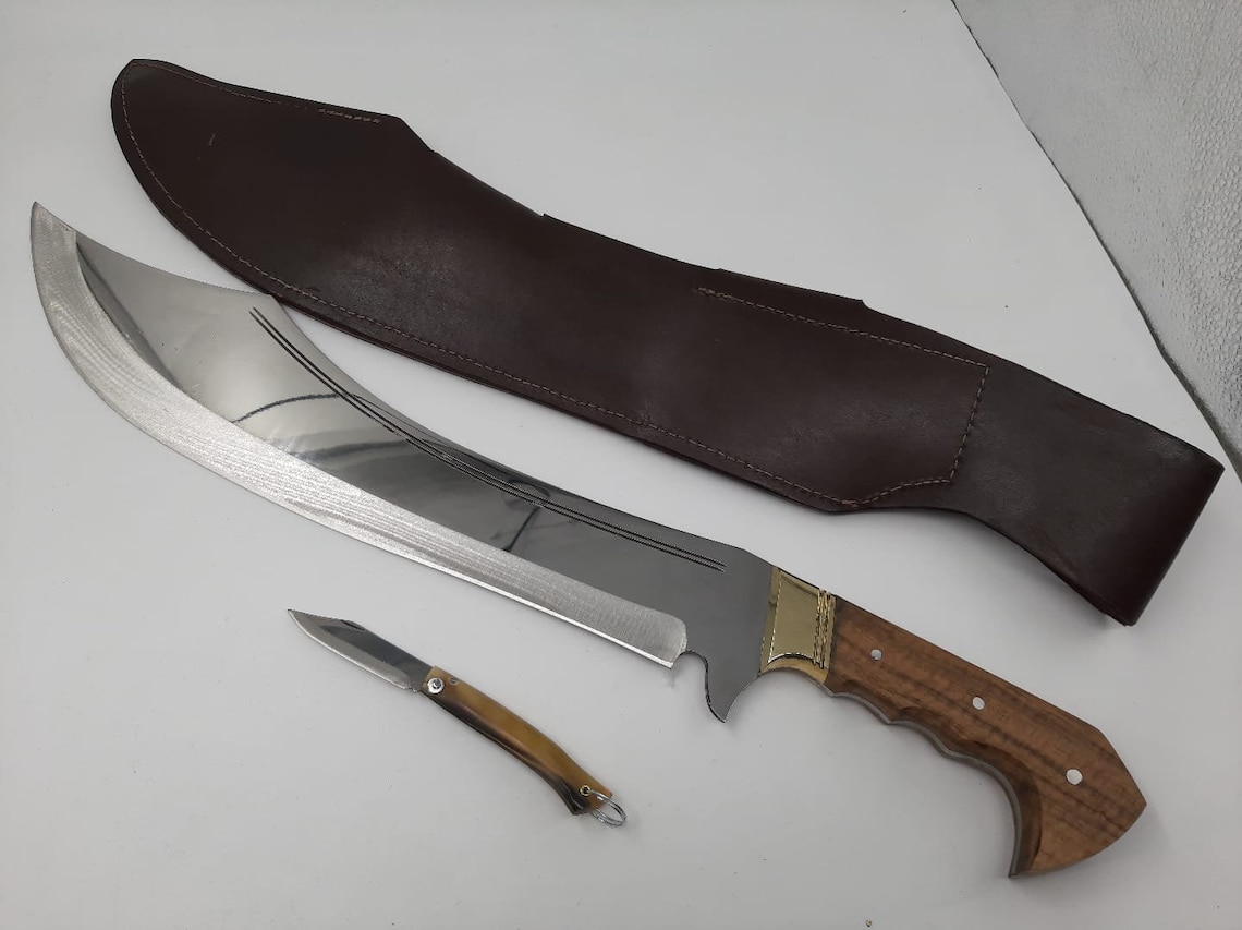 Custom Made Machete handmade and with Leather Sheath Blade Etsy