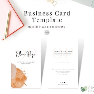 Abstract Business Card Template | Business Card Template | Minimalist Business Card | Printable Business Card | Customizable Business Card