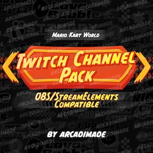 Animated Mario Kart World Twitch/ Streamer Channel pack