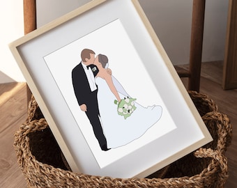 Custom Digital Wedding Portrait Illustration | DIGITAL DOWNLOAD