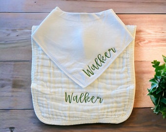 EMBROIDERED Custom Baby Bib | Personalized Baby Drool Bib | Monogrammed Baby Bib | Custom Baby Bib | Baby Shower Gift