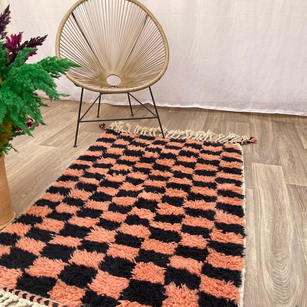 Small Green Checkered Rug - Etsy