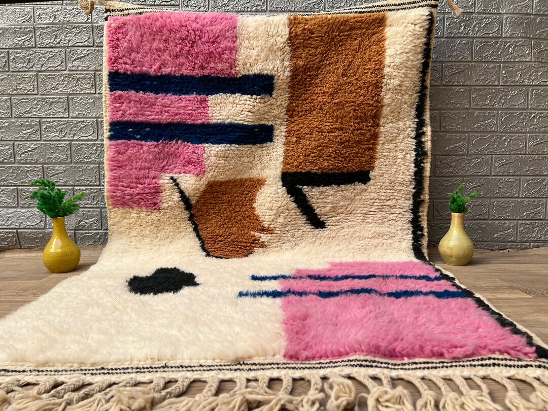 Contemporary Pink Rug, Berber Rug, Tapis Berbere, Moroccan Rug Hand