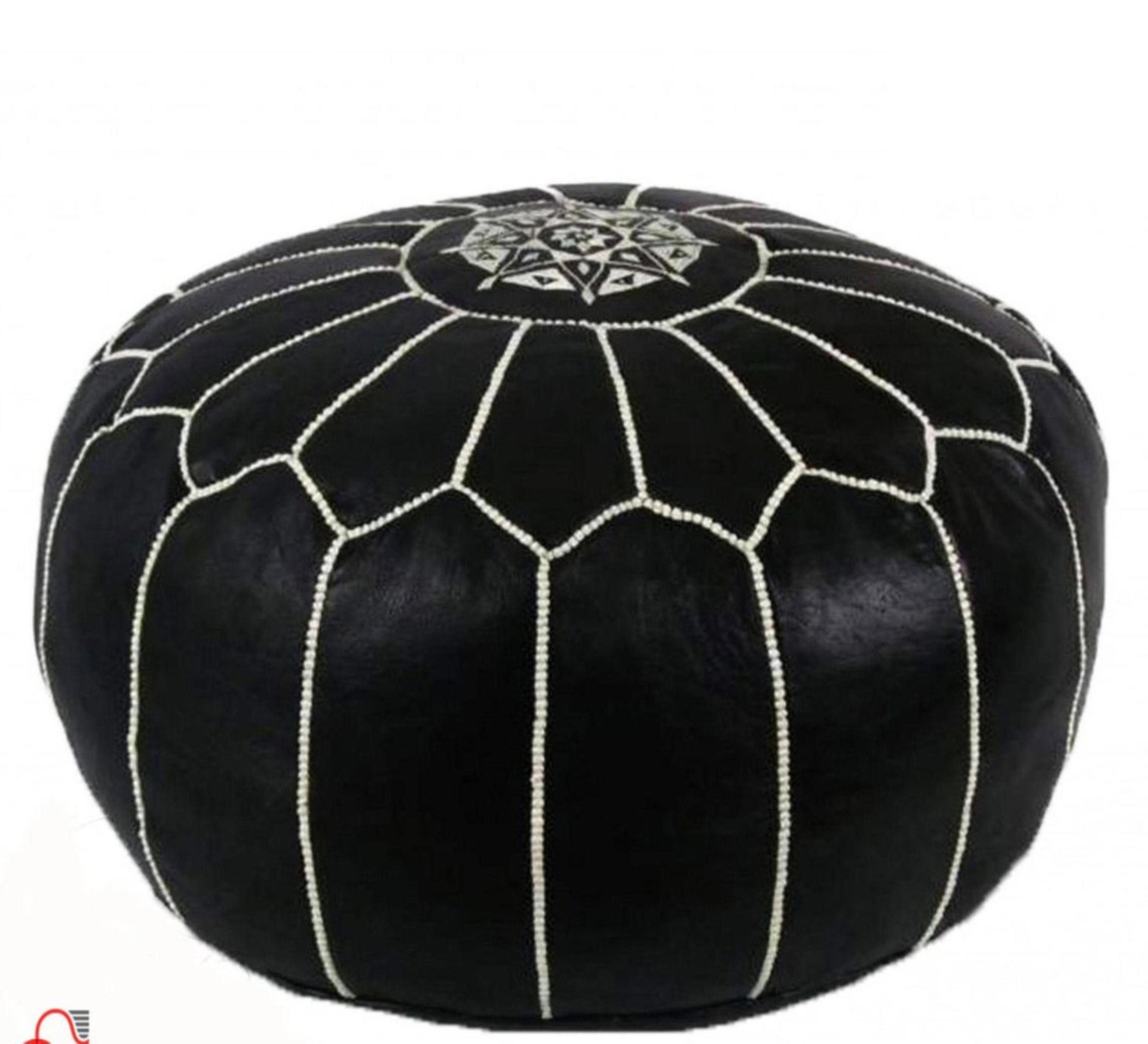 50 OFF Moroccan Pouf Ottoman Pouf Moroccan Leather Etsy