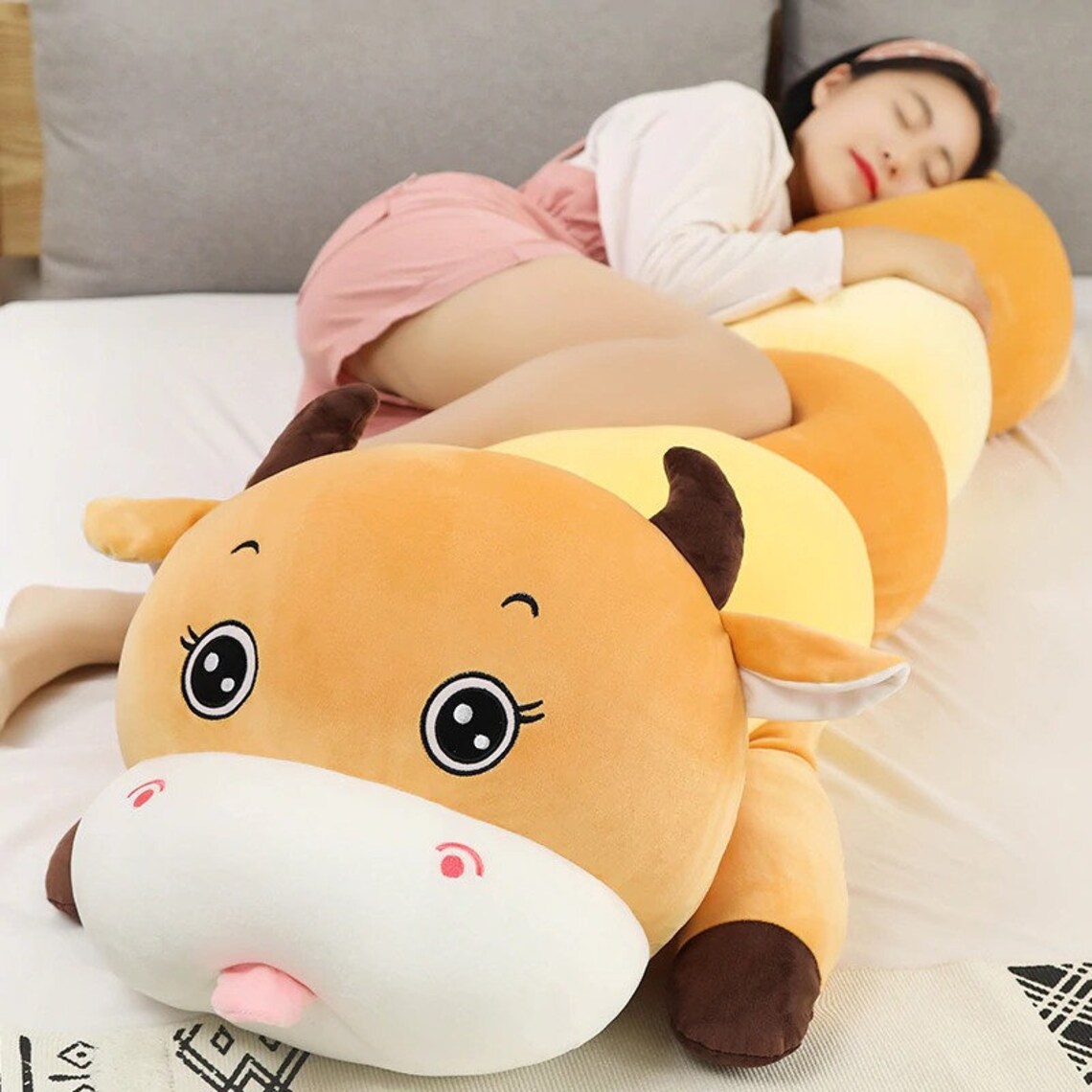 Giant Cow Plushie Body Pillow Stuffed animal Plush Cushion Etsy