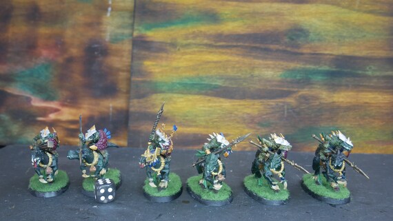 Hand Painted Serephon Saurus Knights Unit Miniatures