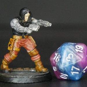 Hand painted Cyborg Gunman miniature | TTRPG | RPG | SciFi