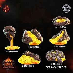 Made to Order Terrain - Lava Terrain Pieces