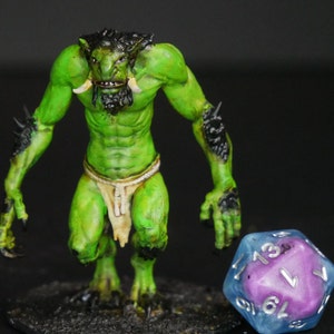 Hand painted Vicious Troll miniature | TTRPG | RPG | DND