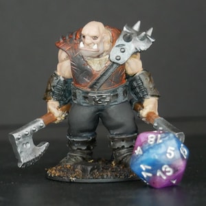 Hand-painted Ogre Warrior miniature | DND | TTRPG | RPG