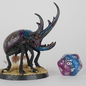 Custom painted Giant Beetle Miniature | TTRPG | RPG | DND