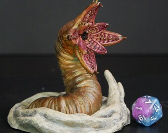 Hand painted Sand Worm miniature | TTRPG | RPG | DND
