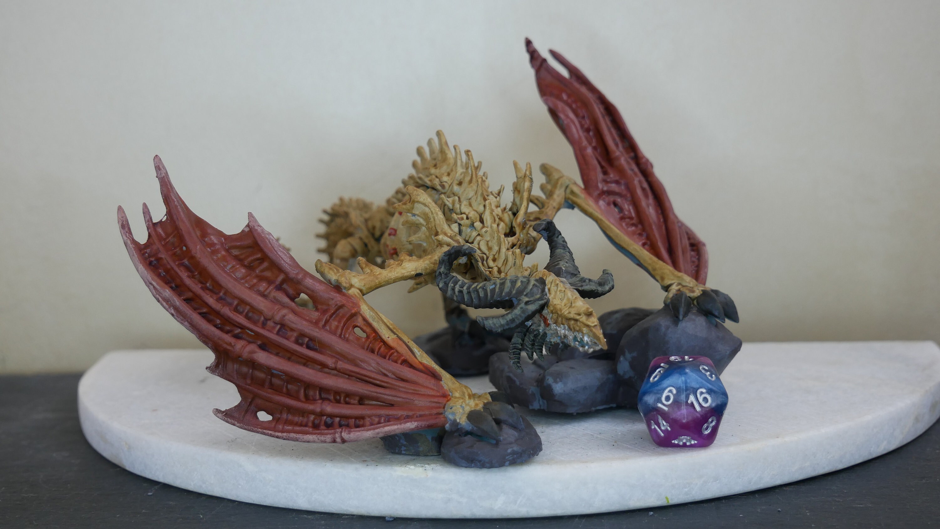 Handpainted Skeletal Wyvern miniature TTRPG RPG DND — Hawksmoor
