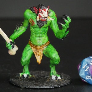 Hand painted Vicious Troll Warleader miniature | TTRPG | RPG | DND