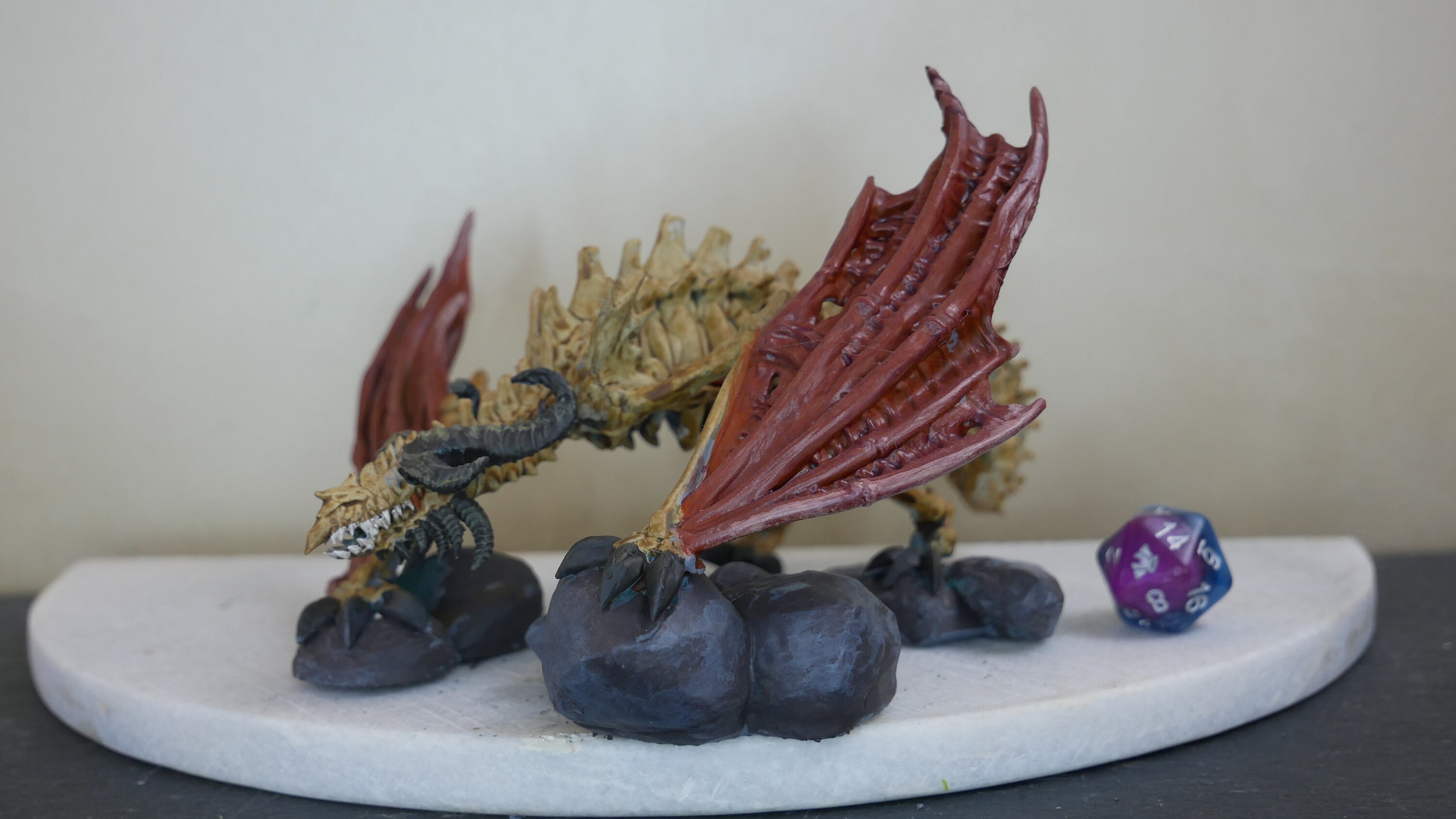 Handpainted Skeletal Wyvern miniature TTRPG RPG DND — Hawksmoor