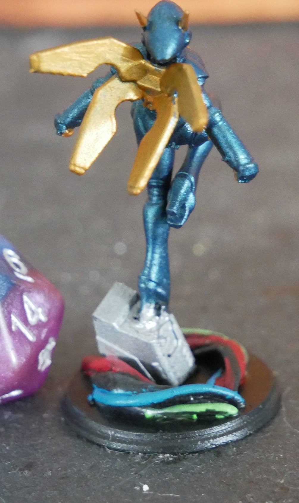 Custom-painted Deadly Dark Warrior Miniature | TTRPG | Mini | DND | RPG ...