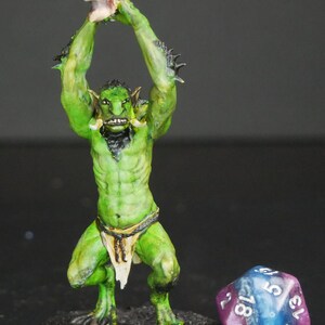 Hand painted Vicious Troll miniature | TTRPG | RPG | DND