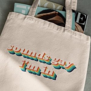 Sounds Gay I&#39;m In Tote Bag, Gay Tote Bag, LGBT Tote Bag, Ästhetische Tote Bag, Retro Groovy Tote Bag, Pride Tote Bag