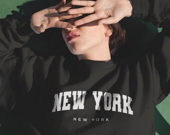 NYC Varsity Crewneck Sweatshirt | NYC Sweatshirt | Retro NYC Crewneck Sweater | New York City Sweatshirt | Unisex Sweatshirt