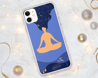 Meditation iPhone Case | Boho Aesthetic Yoga Phone Case | Gifts for Yoga Lovers