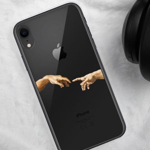 The Creation of Adam Michelangelo iPhone & Samsung S10 S20 Case, Renaissance, The Hands of God and Adam Tumblr Art Phone Case Aesthetic Gift