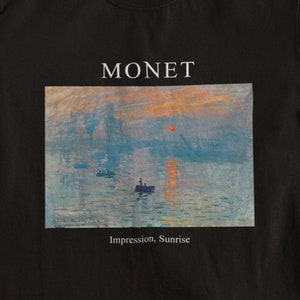 Monet Impression Sunrise T-Shirt, Aesthetic Shirt, Artsy Shirt, Aesthetic Clothing, Monet Shirt, Unisex T-Shirt