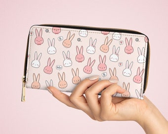 Vintage Flower Rabbit Bunny Easter Wallets For Men Women Long Leather Checkbook Card Holder Purse Zipper Buckle Elegant Clutch Ladies Coin Purse Vintage Flower Rabbit Bunny Easter Wallets For Men Women Long Leather Checkbook Card Holder Purse Zipper Buckle Elegant Clutch Ladies Coin Purse