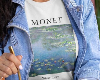 Monet Water Lilies Camiseta / Claude Monet Agua Lirios Camisa / Ropa Estética / Camiseta Artística / Unisex Camiseta de Manga Corta