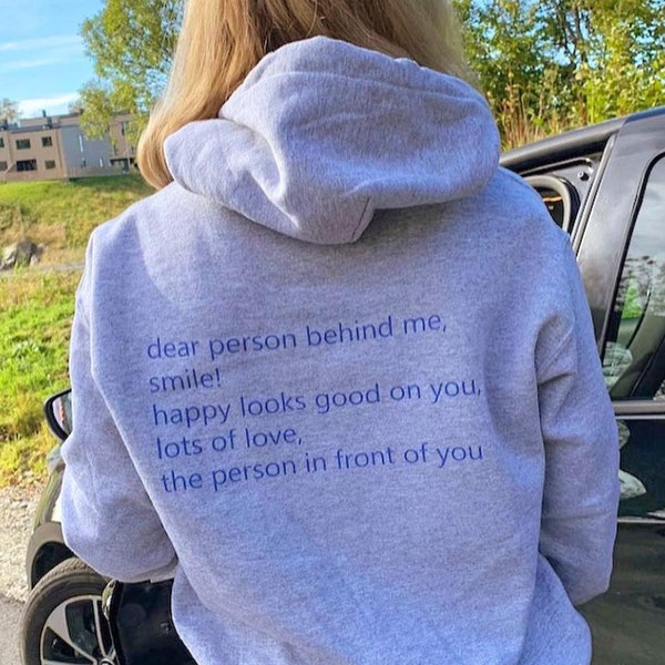 Beste persoon achter mij Hoodie | Positiviteit Motiverende Hoody | Esthetisch cadeau voor haar hem |  Unisex Hoodie