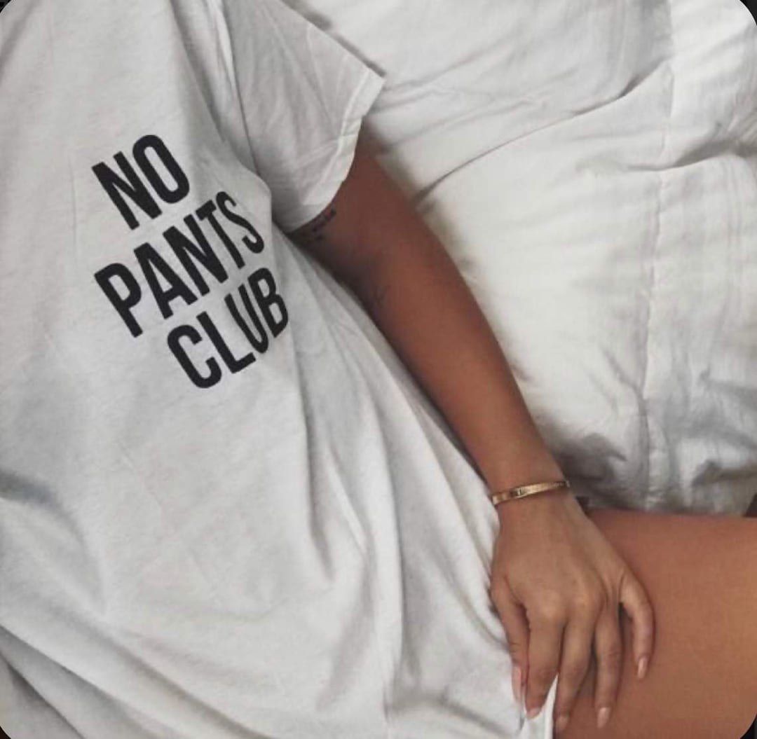 sachin and babi light blue dress This Is Not a Drill: The Pantless Trend Really Is Happening