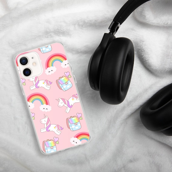 【DIMANCHE】RAINBOW UNICORN CASE Rainbow Unicorn Gel Phone Case for iPhone SE 5 6 7 8 8+ 12