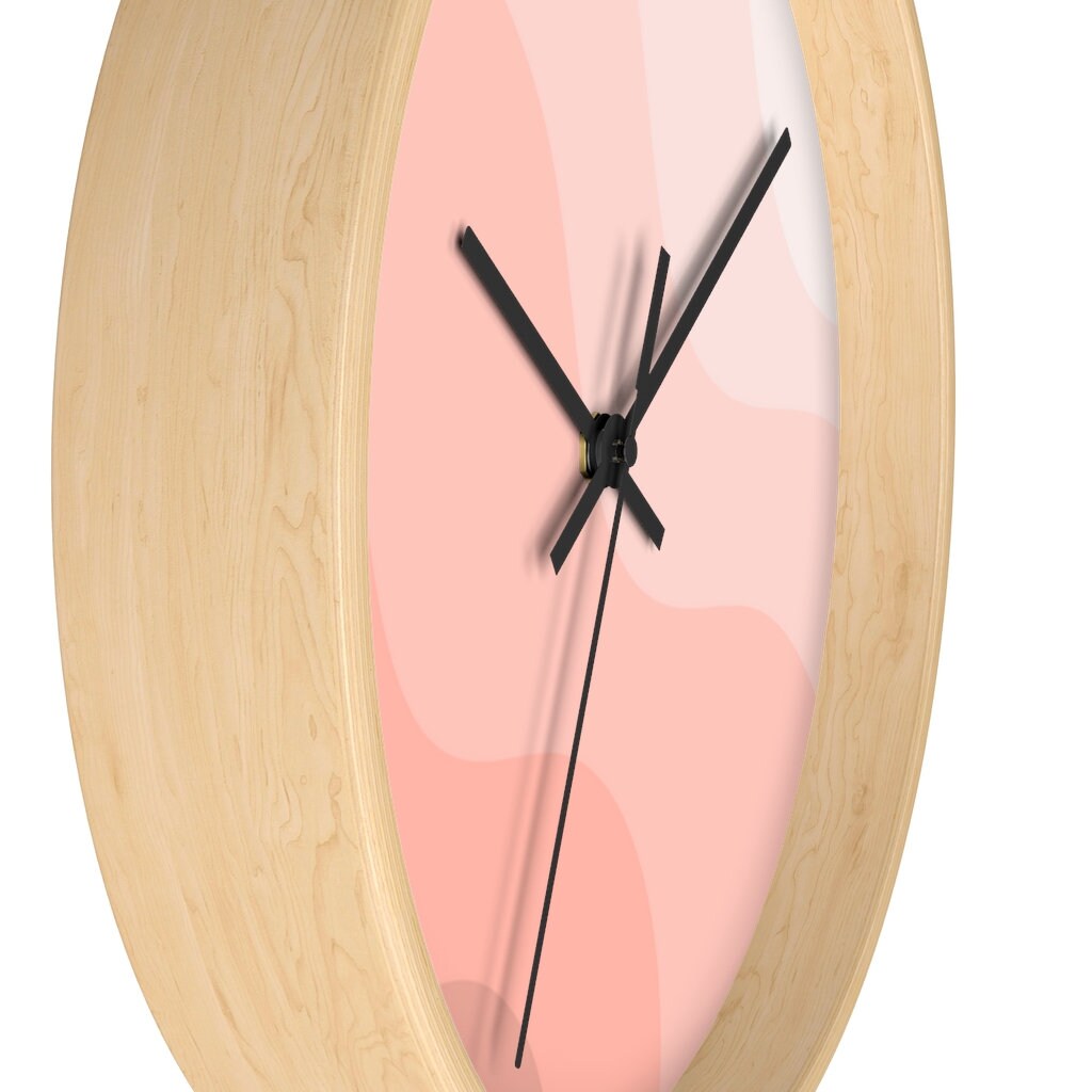 Blush Pink Wall Clock Modern Boho Room Decor Nursery Room Etsy