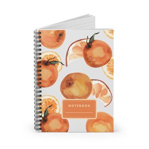 Orange Citrus Notebook | Cute Orange Fruit Aesthetic Journal Diary ...