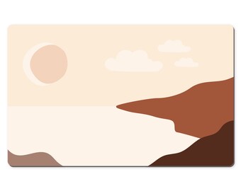 Boho Desk Mat / Sunset Mountains Desk Mat / Boho Aesthetic Large Mouse Pad / Boho Desk Decor