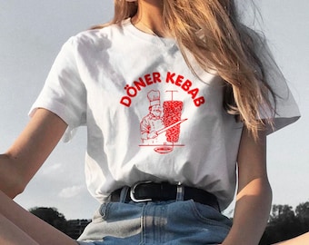 Doner Kebab T-Shirt | Döner Kebap Tee | Aesthetic Tumblr Shirt | Gift for Her Him | Funny Doner Kebabs Lover Shirt | Unisex T-Shirt