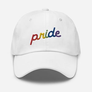 Pride Hat, Gay Hat, Lesbian Hat, Embroidered Unisex Dat Hat, LGBT Hat, Adjustable Baseball Cap Gift
