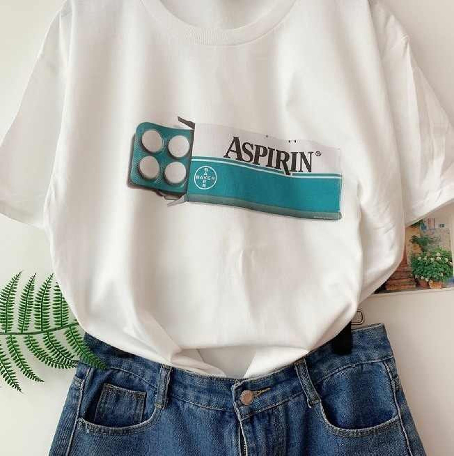Aspirin Tshirt Retro Aspirin Shirt Aesthetic Clothing Etsy
