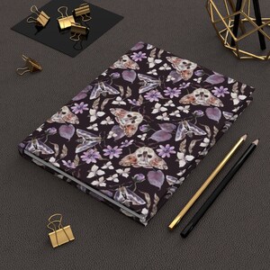 Dark Magic Moth Hardcover Journal | Cottagecore Journal | Dark Academia Aesthetic Journal Notebook |  Mystical Journal Notebook