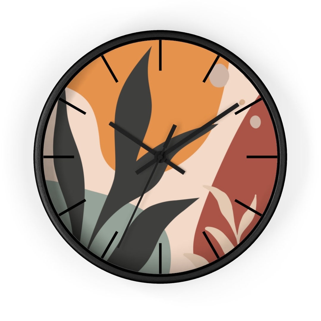 Boho Wall Clock Boho Room Decor Modern Living Room Etsy