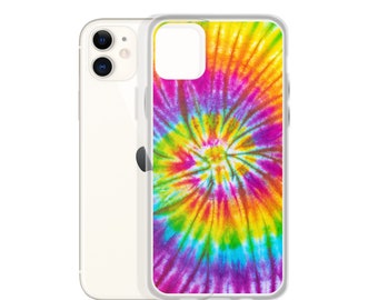 Tie Dye iPhone Case | Tie Dye Rainbow Phone Case | Aesthetic iPhone 7, 8, X, Xr, Xs, 11, 12, 12 Pro, 13 Case