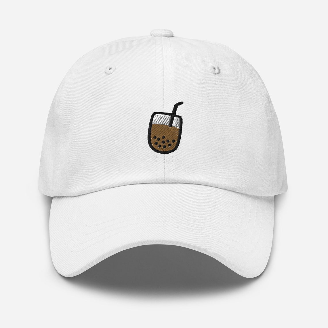Kawaii Boba Tea Hat Embroidered Dad Hat Bubble Milk Tea Hat Etsy