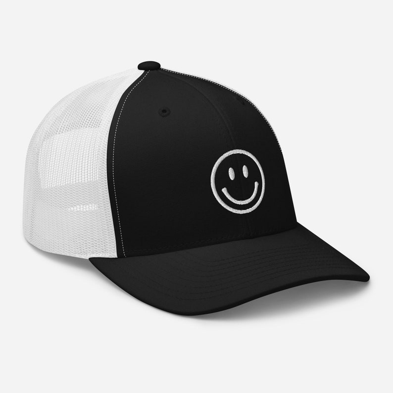 Smiley Face Trucker Hat Smile Face Trucker Cap Etsy