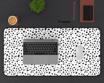 Dalmatian Desk Mat | Modern Desk Accessory | Large Bohemian Aesthetic Mouse Pad | Desk Pad